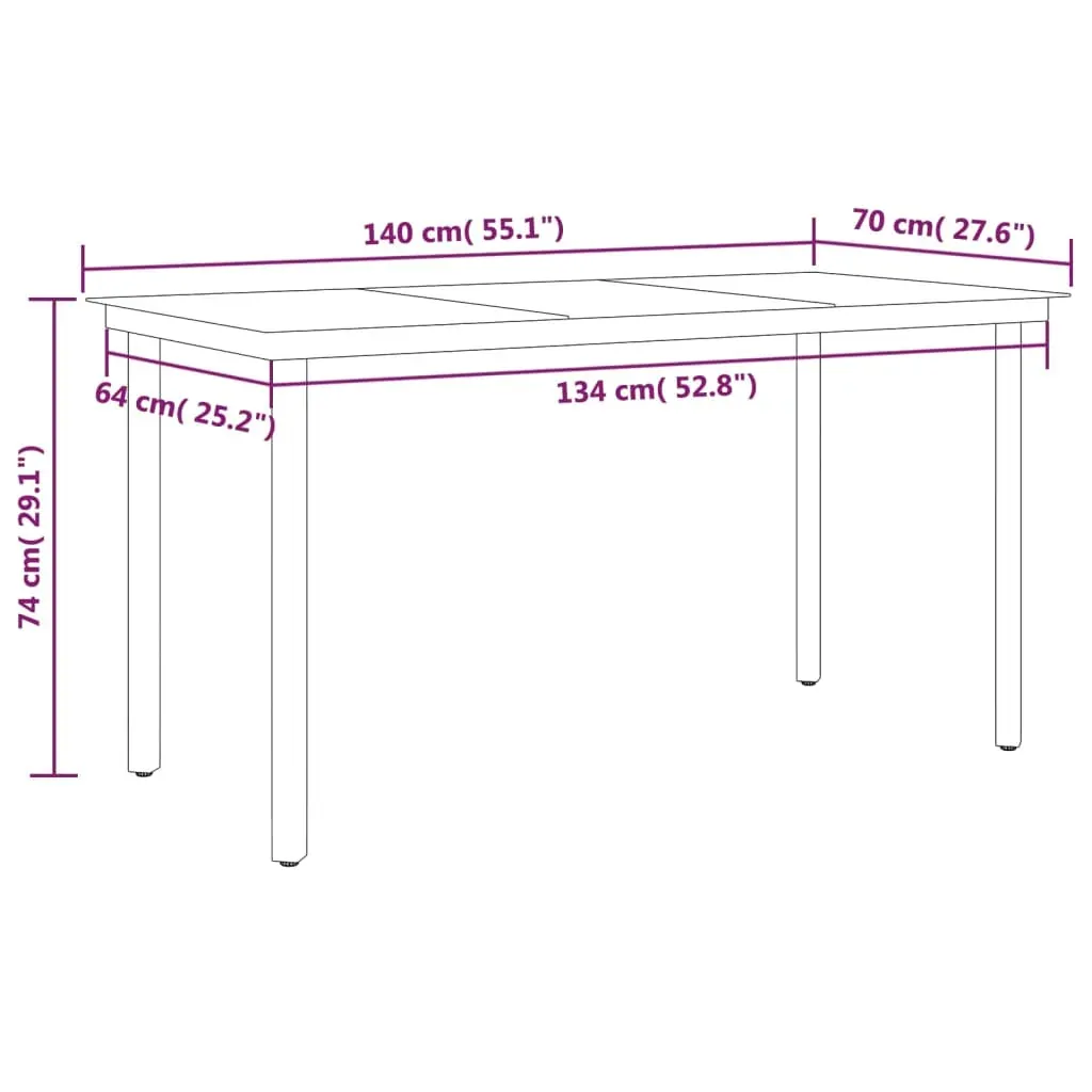 5 Piece Garden Dining Set Anthracite Price