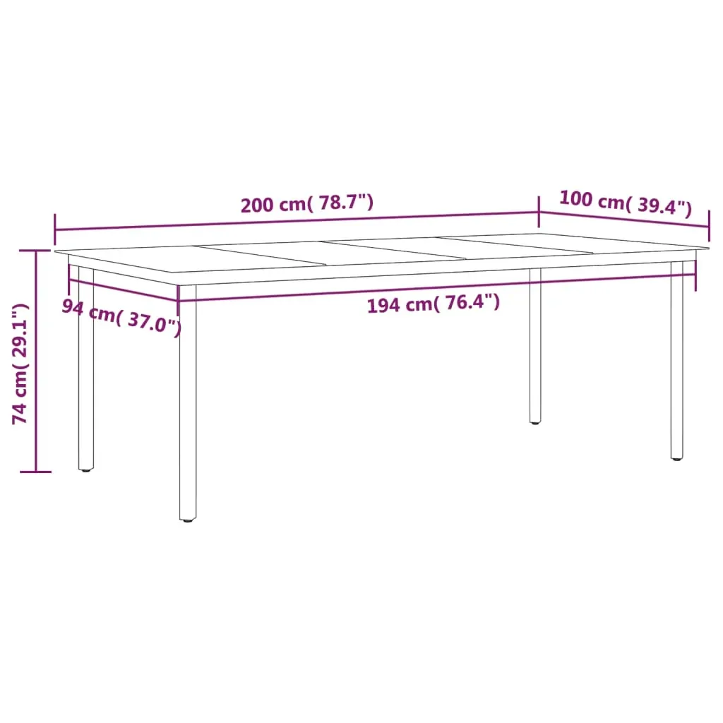9 Piece Garden Dining Set Anthracite Price