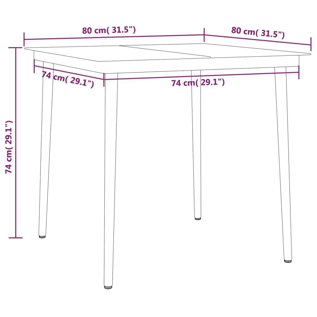 5 Piece Garden Dining Set Anthracite Price