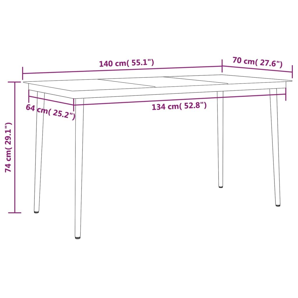 7 Piece Garden Dining Set Anthracite Price