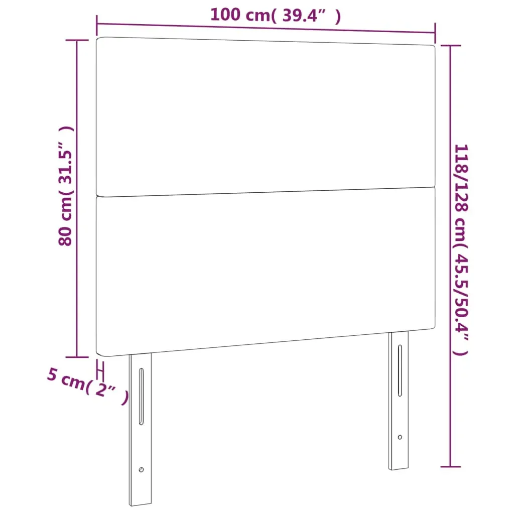 Headboards 2 pcs Dark Grey 100 cm Fabric Price