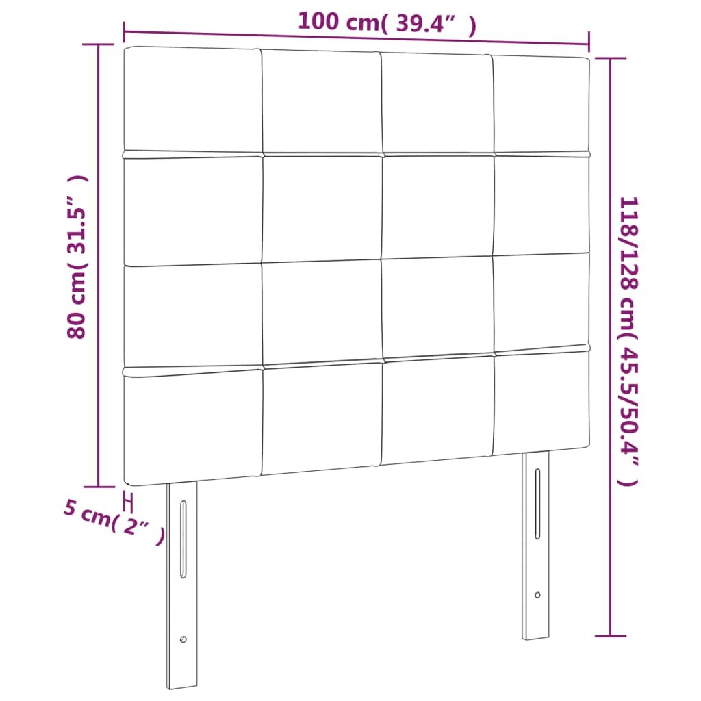 Headboards 2 pcs Dark Grey 100 cm Fabric Price