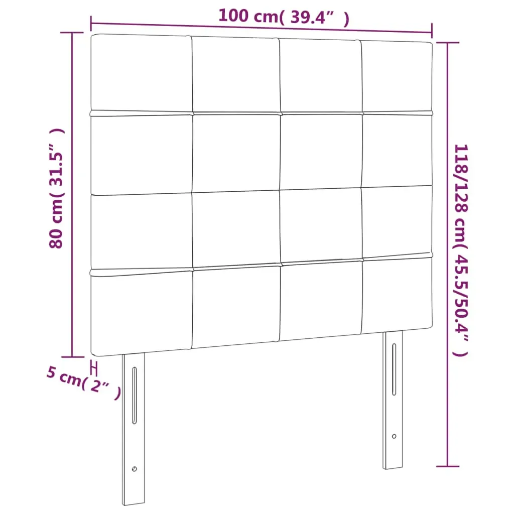 Headboards 2 pcs Dark Grey 100 cm Fabric Price