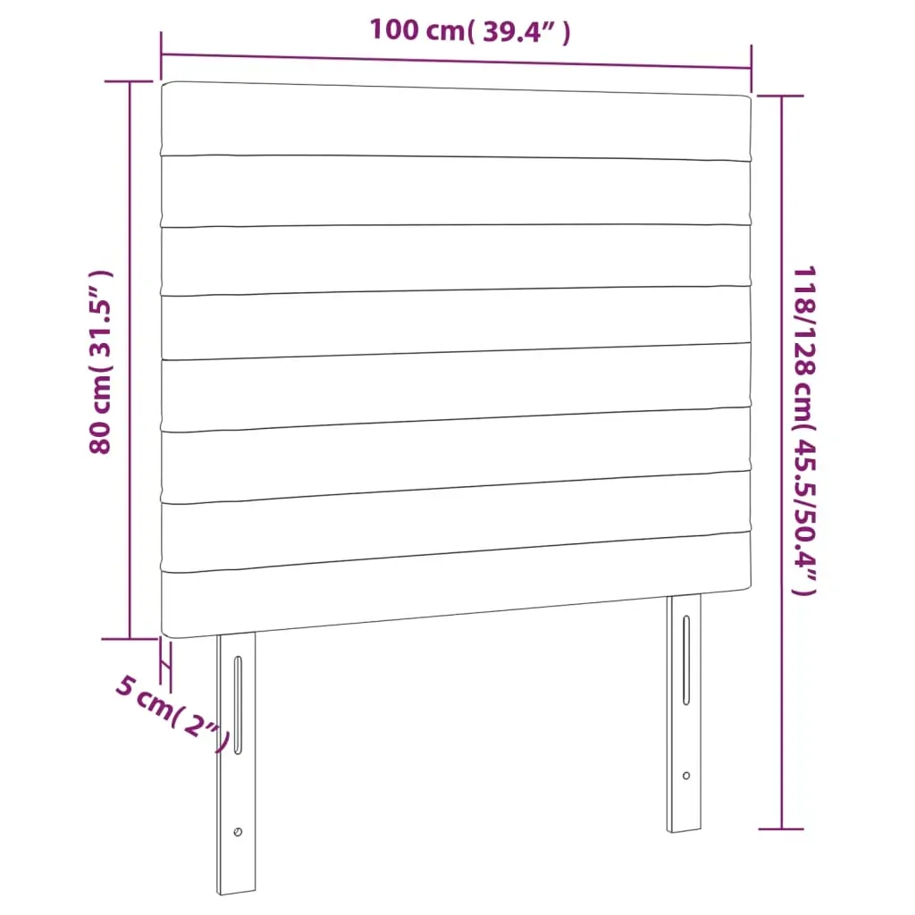 Headboards 2 pcs Dark Grey 100 cm Fabric Price