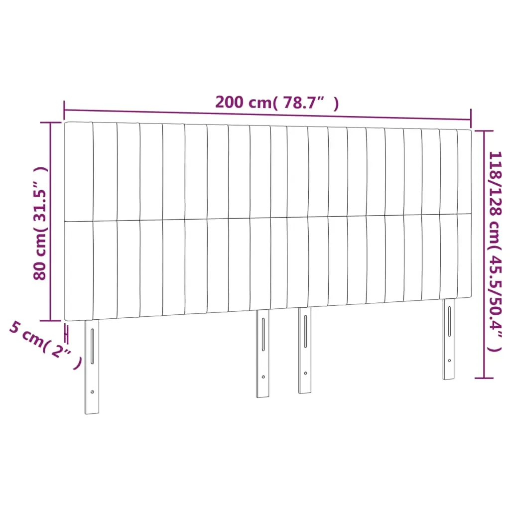 Headboards 4 pcs Dark Grey 100 cm Fabric Price