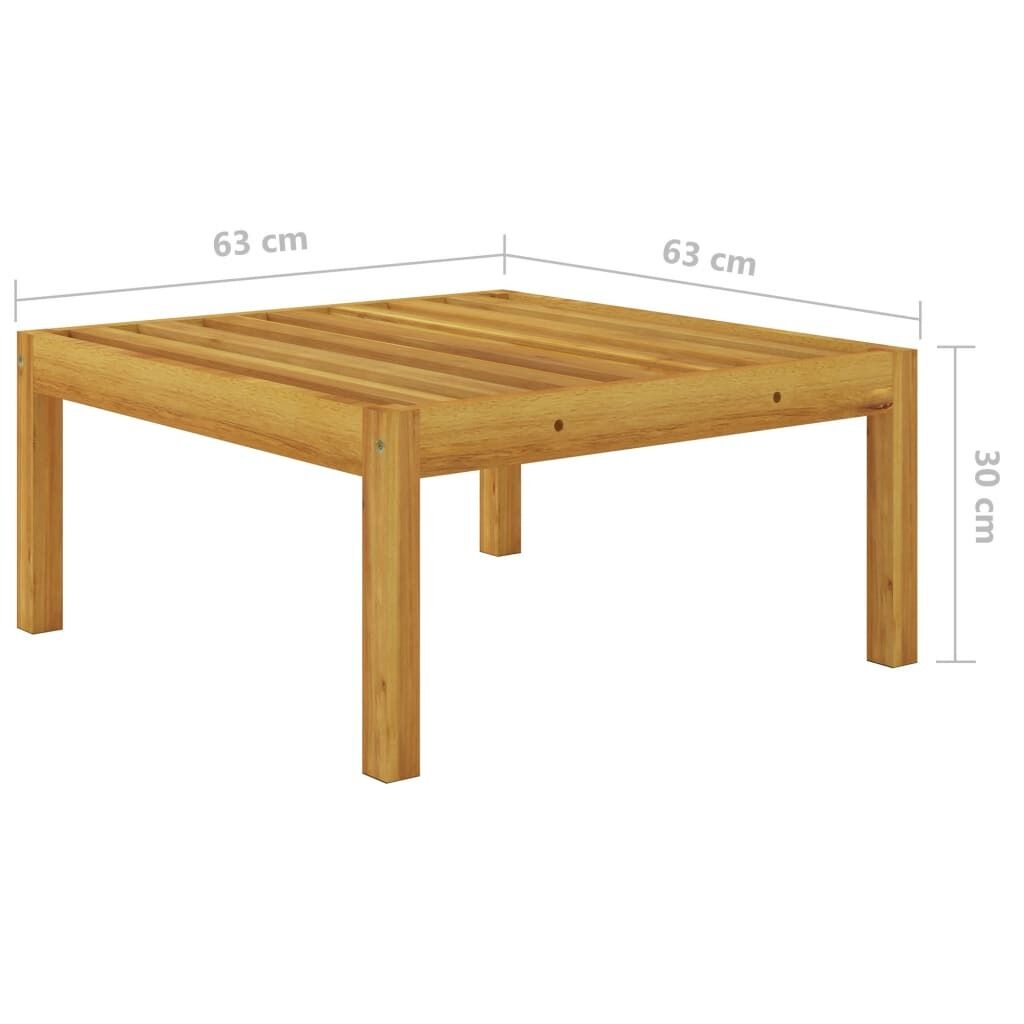 Garden Footstool with Cushion Solid Acacia Wood Price