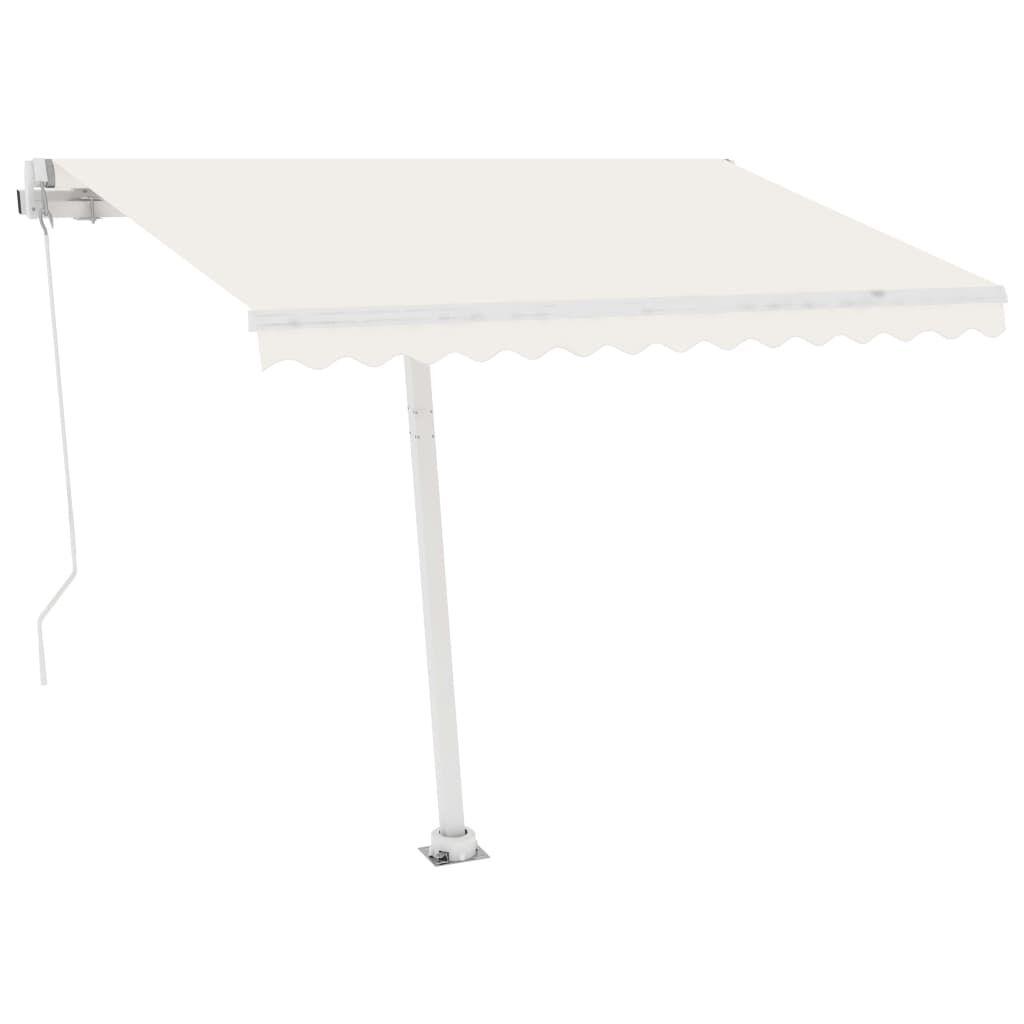 Awning Post Set White 300x245 cm Iron Price