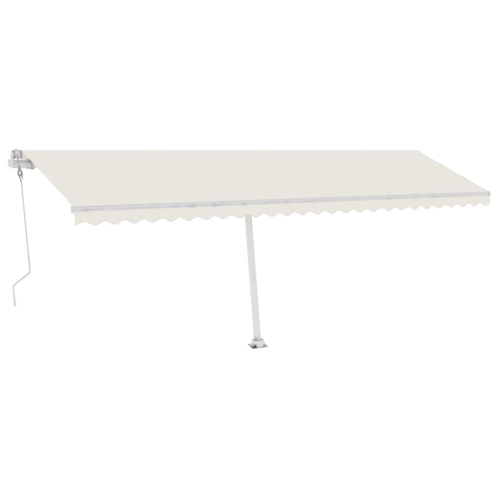 Awning Post Set White 600x245 cm Iron Price