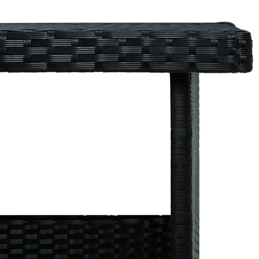 6 Piece Garden Lounge Set with Cushions Poly Rattan Black Price