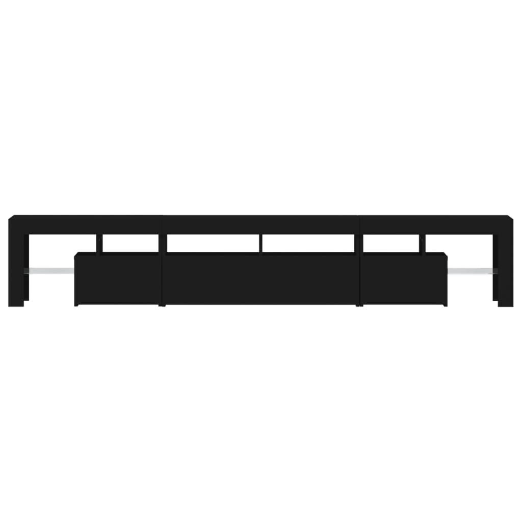 TV Cabinet with LED Lights Black 230x36.5x40 cm Price