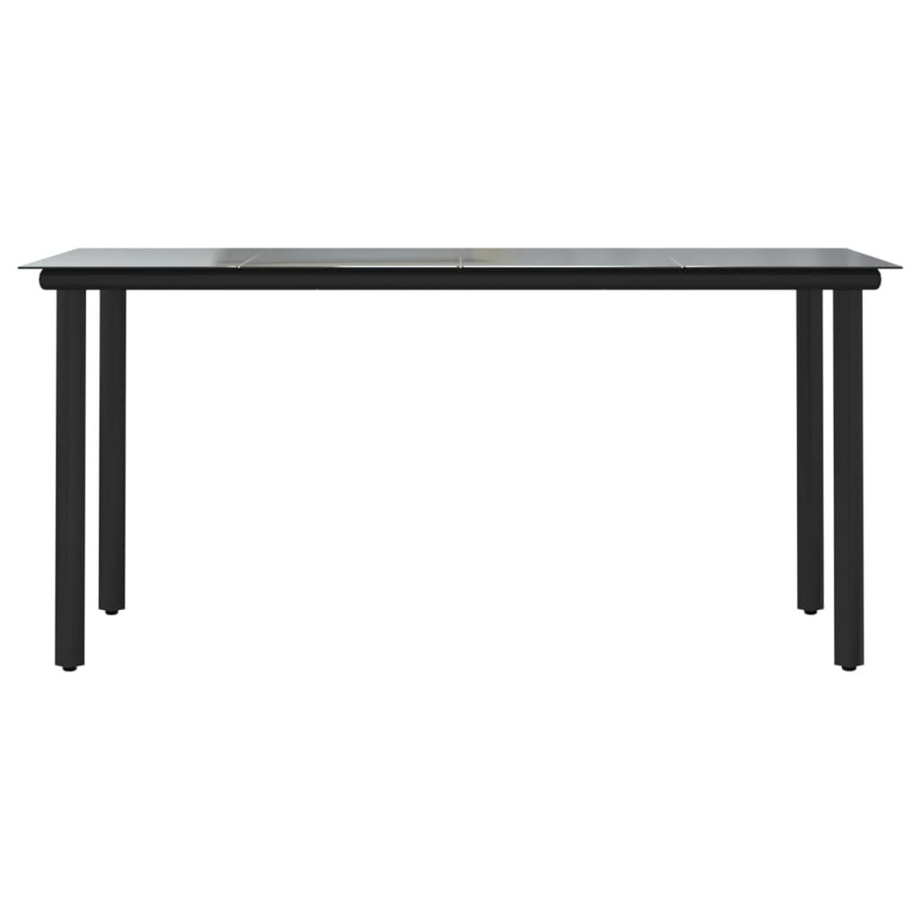 5 Piece Garden Dining Set Black PVC Rattan Price
