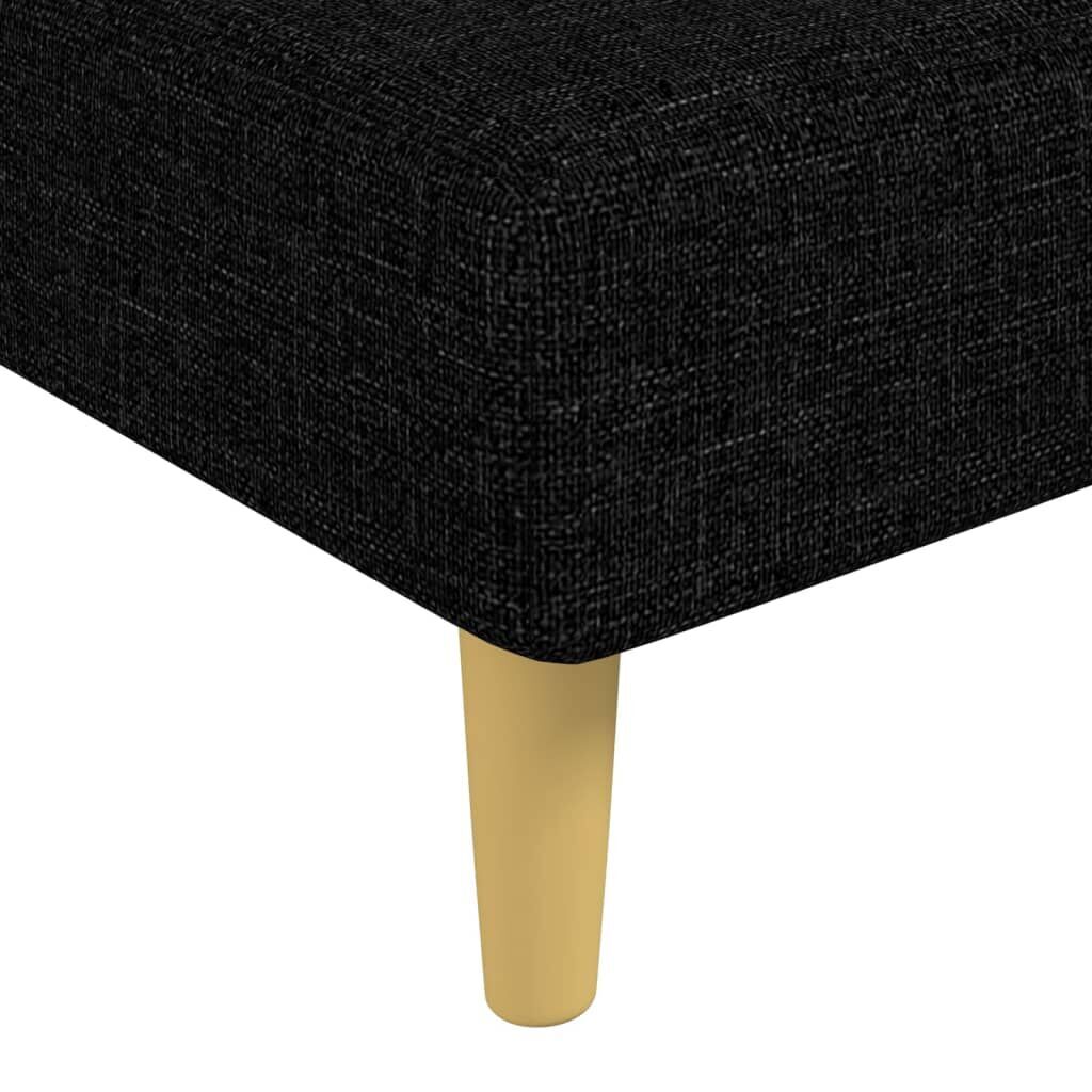 L-shaped Sofa Bed Black 279x140x70 cm Fabric Price