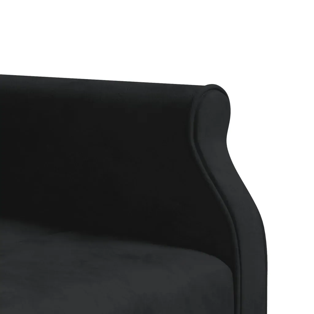 L-shaped Sofa Bed Black 271x140x70 cm Velvet Price