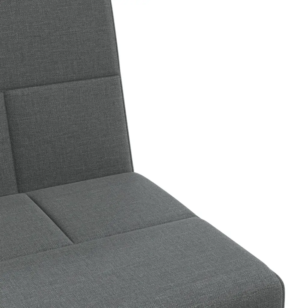 L-shaped Sofa Bed Dark Grey 255x140x70 cm Fabric Price