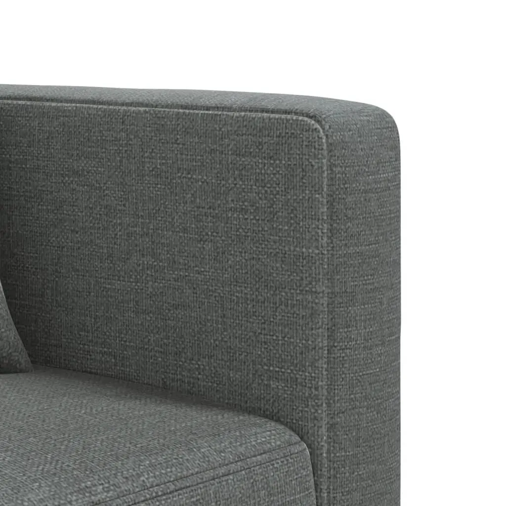 L-shaped Sofa Bed Dark Grey 275x140x70 cm Fabric Price