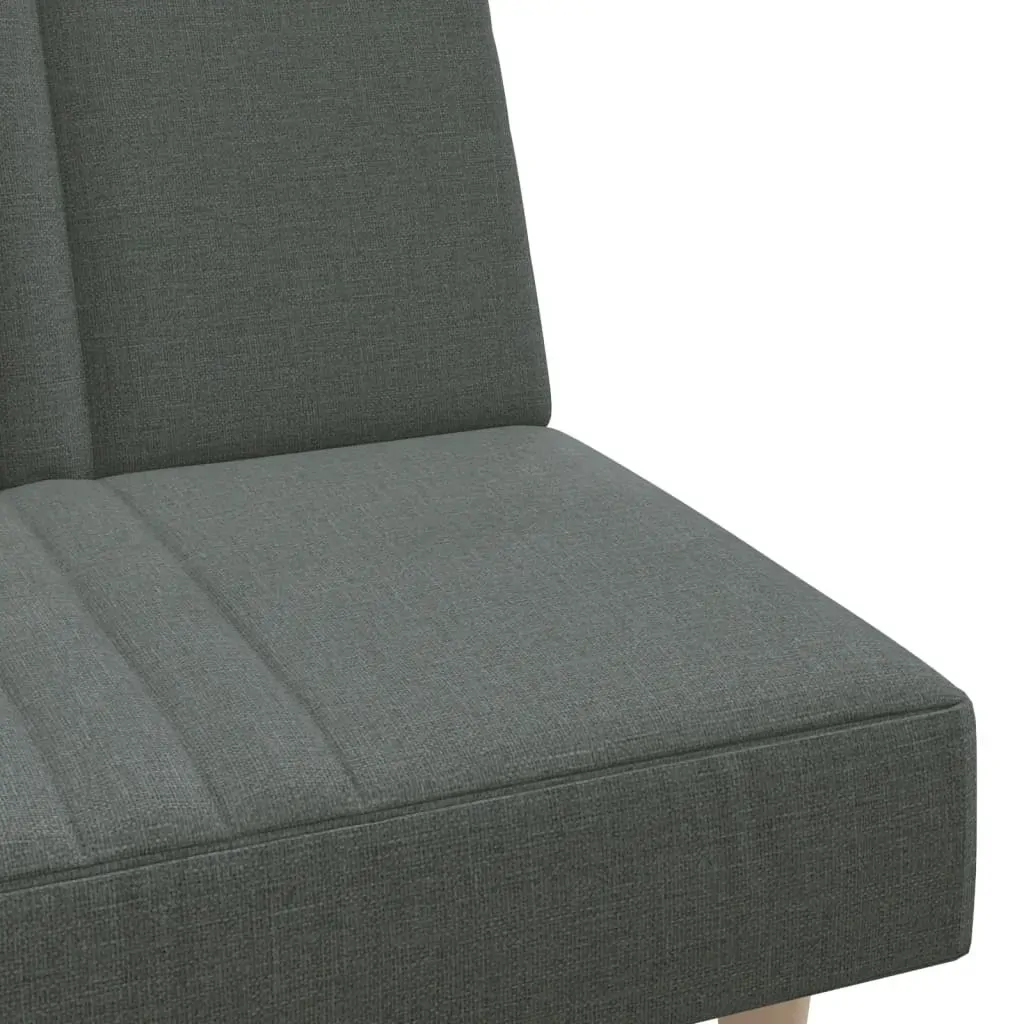 L-shaped Sofa Bed Dark Grey 255x140x70 cm Fabric Price