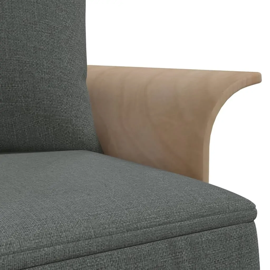 L-shaped Sofa Bed Dark Grey 279x140x70 cm Fabric Price