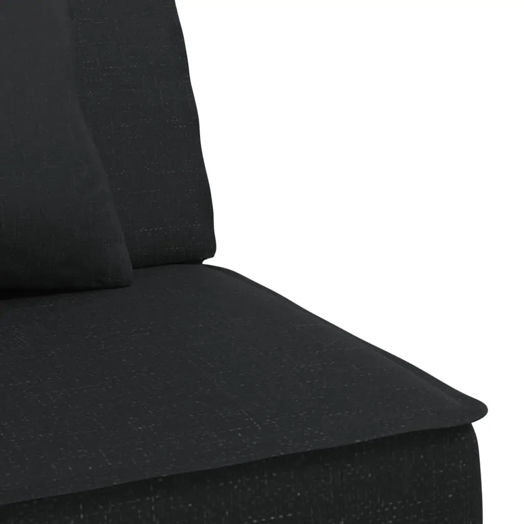 L-shaped Sofa Bed Black 255x140x70 cm Fabric Price