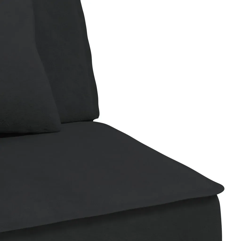 L-shaped Sofa Bed Black 255x140x70 cm Velvet Price