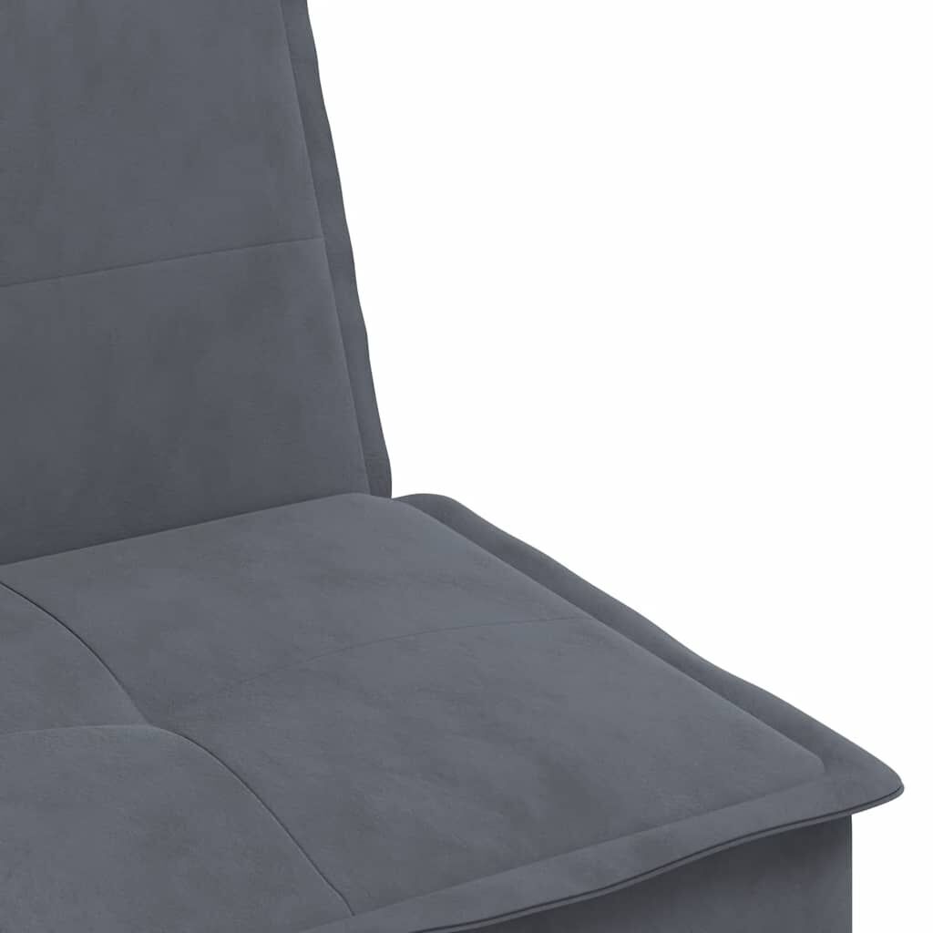 L-shaped Sofa Bed Dark Grey 255x140x70 cm Velvet Price