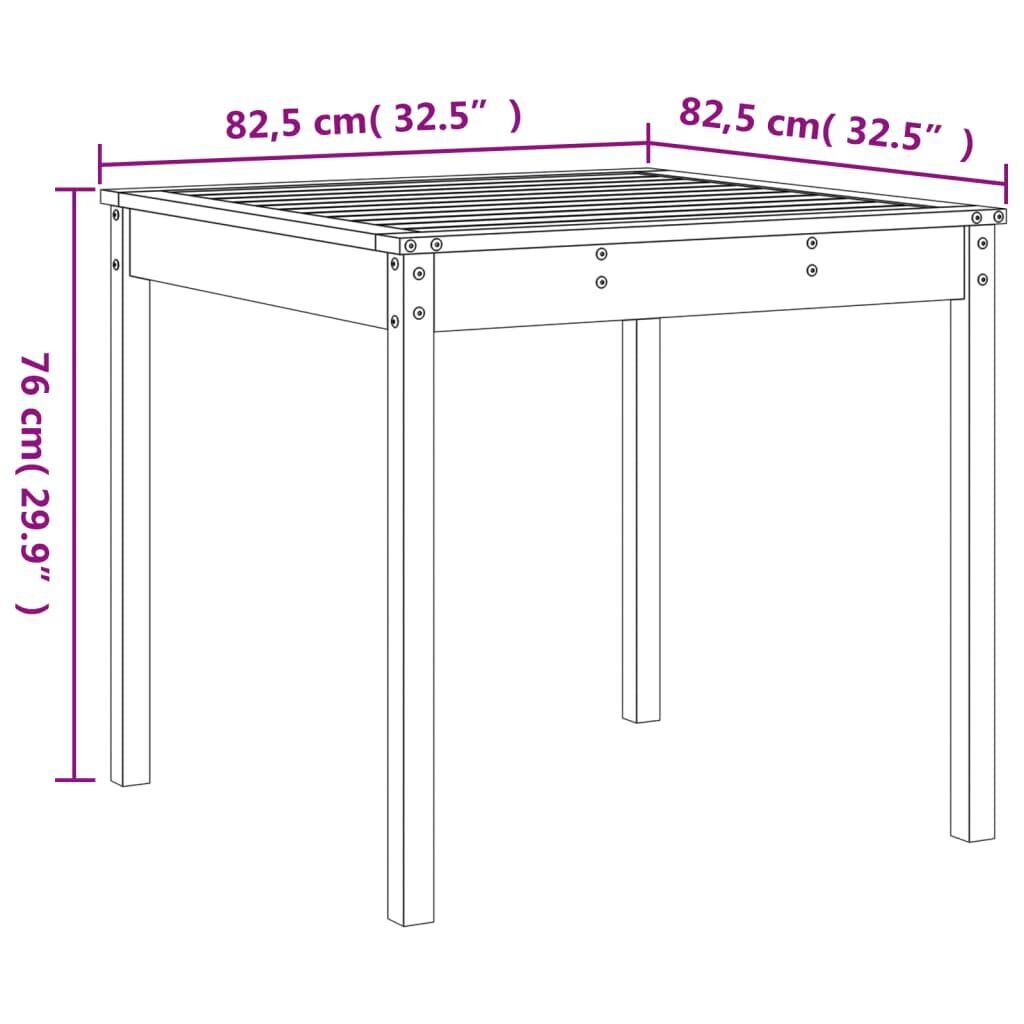 5 Piece Garden Dining Set White Solid Wood Pine Price