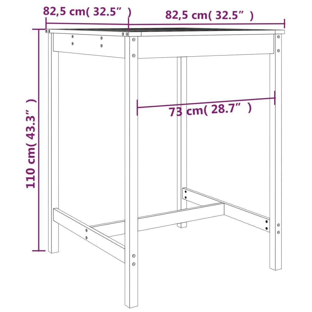3 Piece Garden Bar Set White Solid Wood Pine Price