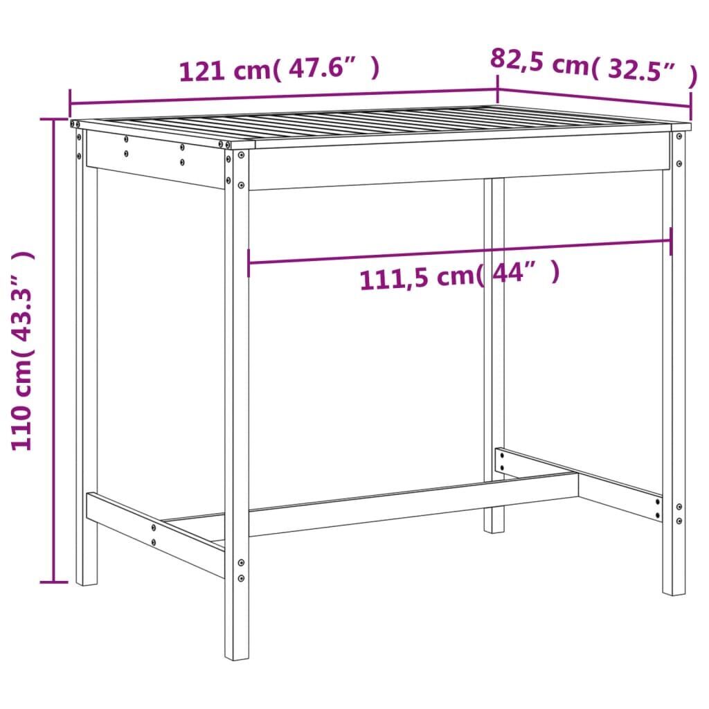 5 Piece Garden Bar Set Black Solid Wood Pine Price