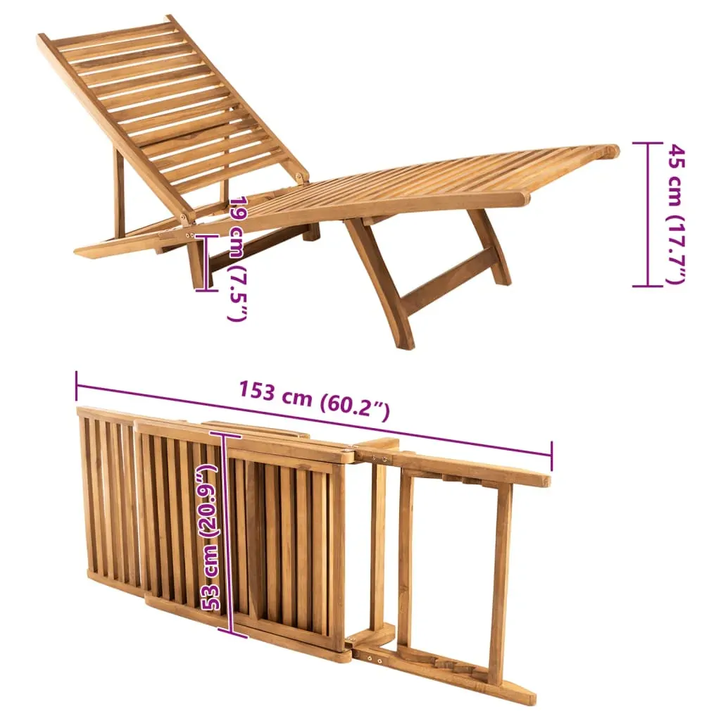 Sun Lounger Solid Teak Wood Price
