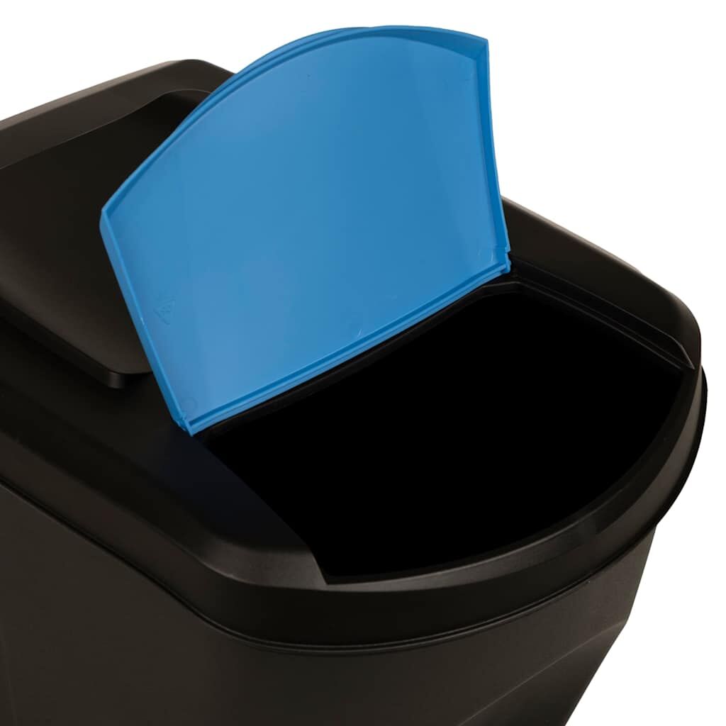 Stackable Garbage Bin Boxes 4 pcs Anthracite 100 L Polypropylene Price