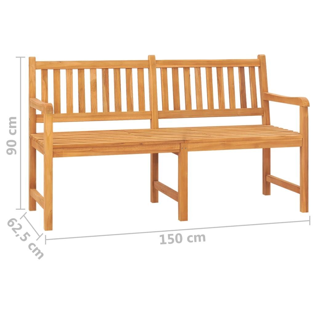 3-Seater Garden Bench with Table 150 cm Solid Teak Wood Price