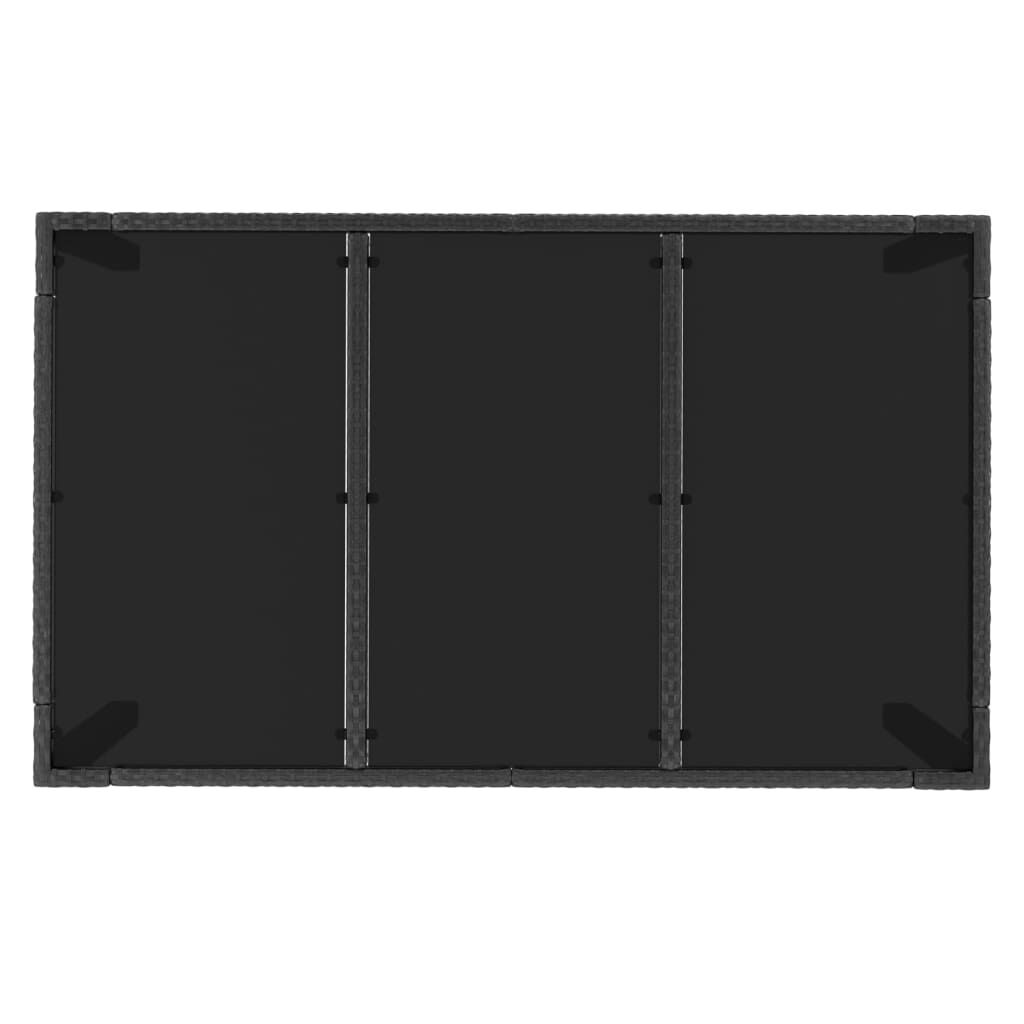 5 Piece Garden Dining Set with Cushions Black Poly Rattan Price