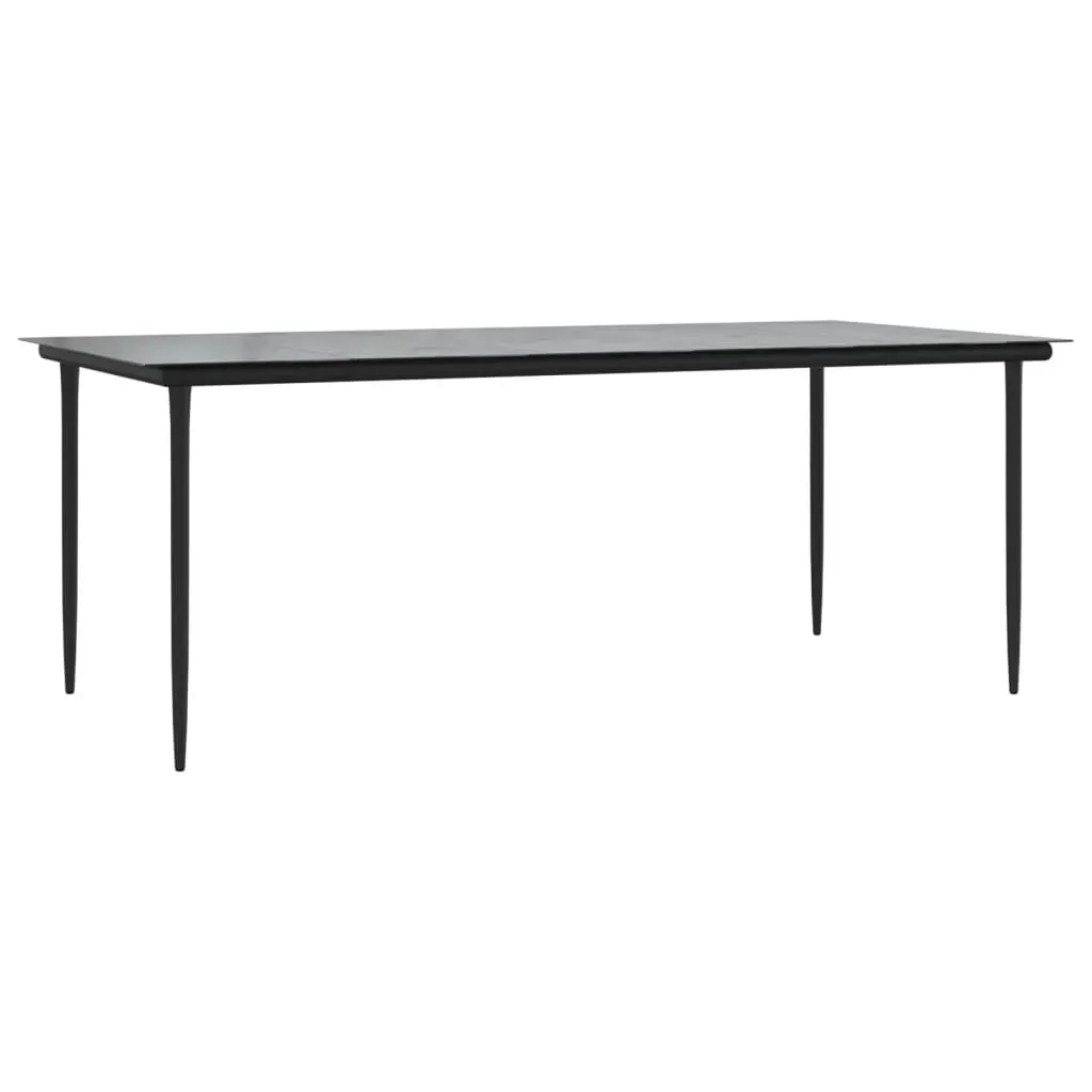 9 Piece Garden Dining Set with Cushions Black and Grey Poly Rattan Price