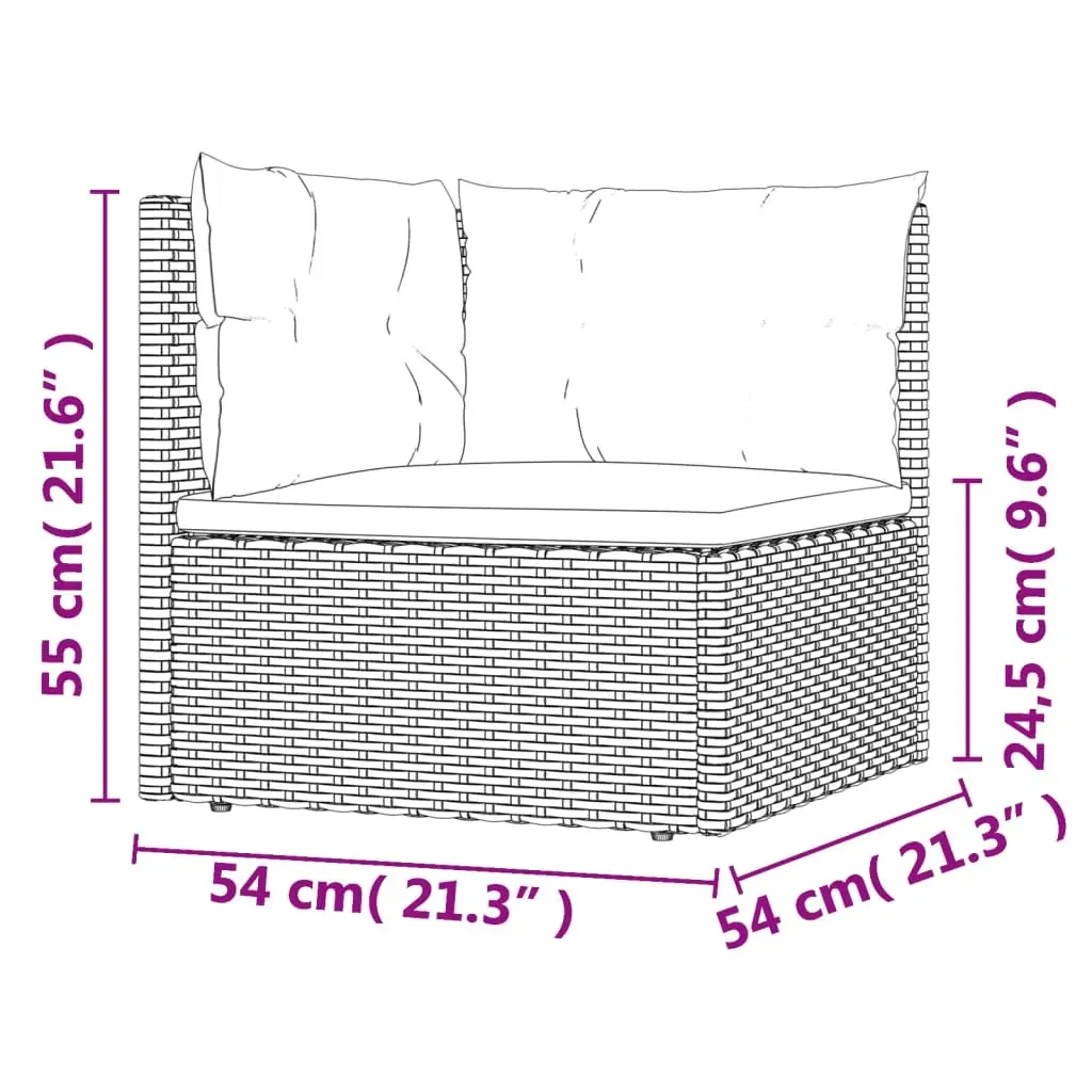 7 Piece Garden Lounge Set with Cushions Black Poly Rattan Price