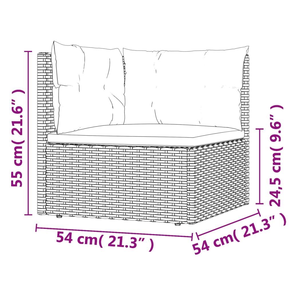 10 Piece Outdoor Sofa Set with Cushions Black Poly Rattan Price