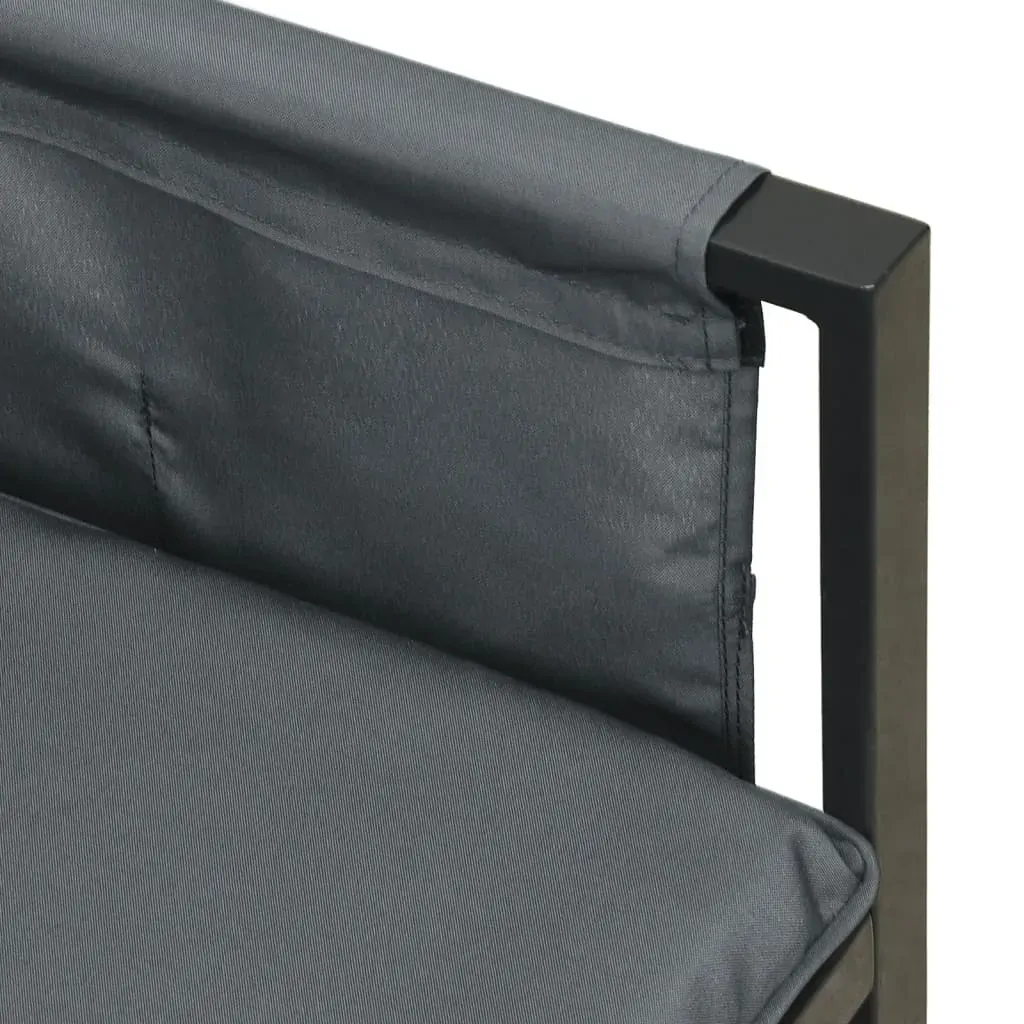 2 Piece Garden Dining Set Anthracite Steel Price