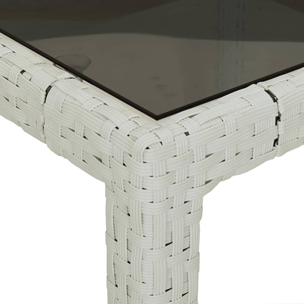 9 Piece Garden Dining Set with Cushions White Poly Rattan Price