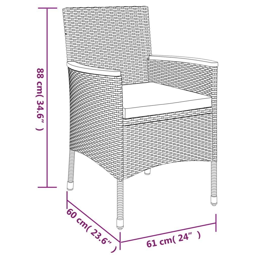 11 Piece Garden Dining Set with Cushions Grey Poly Rattan Price