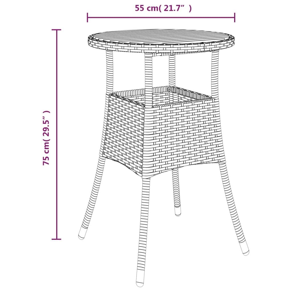 5 Piece Garden Bistro Set with Cushions Black Poly Rattan Price