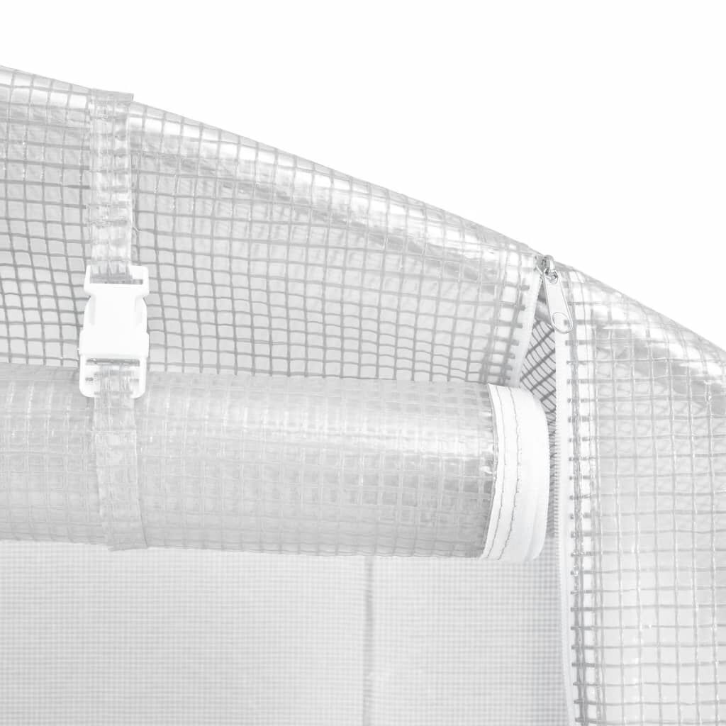 Greenhouse with Steel Frame White 48m² 24x2x2 m Price