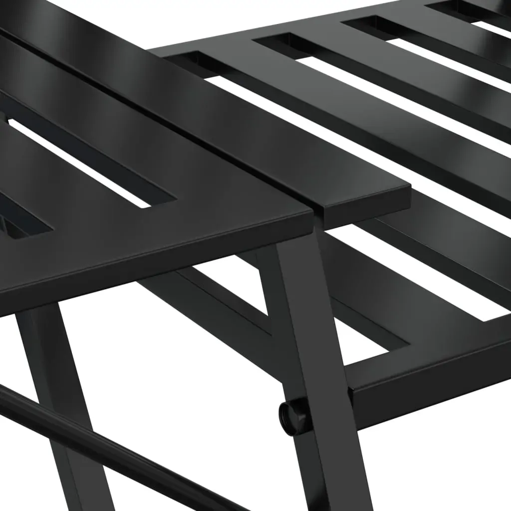 2-Seater Garden Bench 165 cm Black Steel Price
