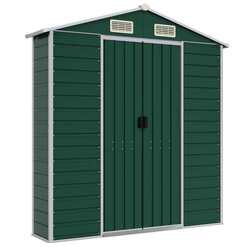 Garden Shed Green 191x555x198 cm Galvanised Steel Price