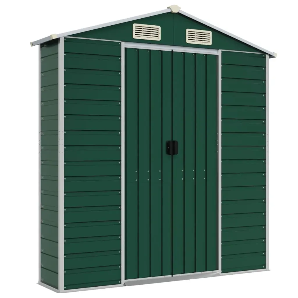 Garden Shed Green 191x640x198 cm Galvanised Steel Price