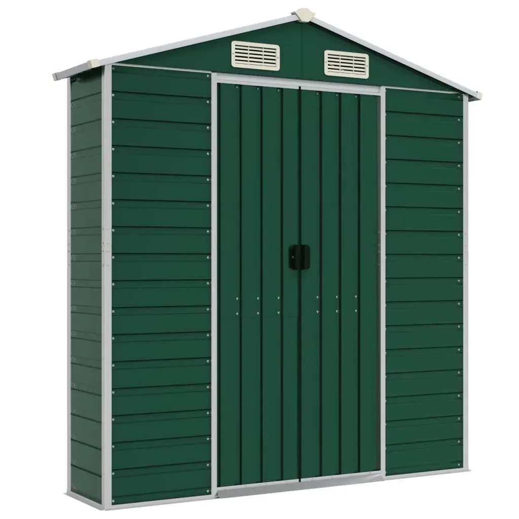 Garden Shed Green 191x725x198 cm Galvanised Steel Price