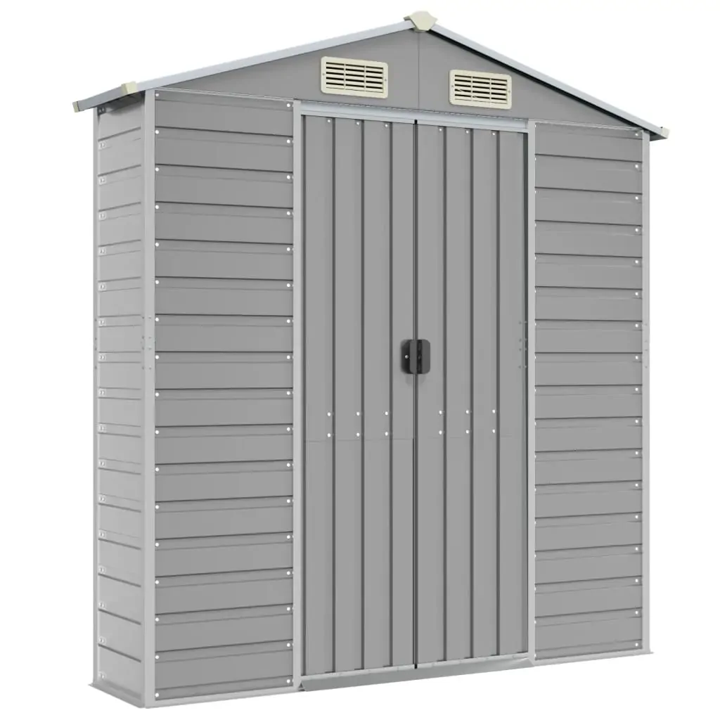 Garden Shed Light Grey 191x215x198 cm Galvanised Steel Price