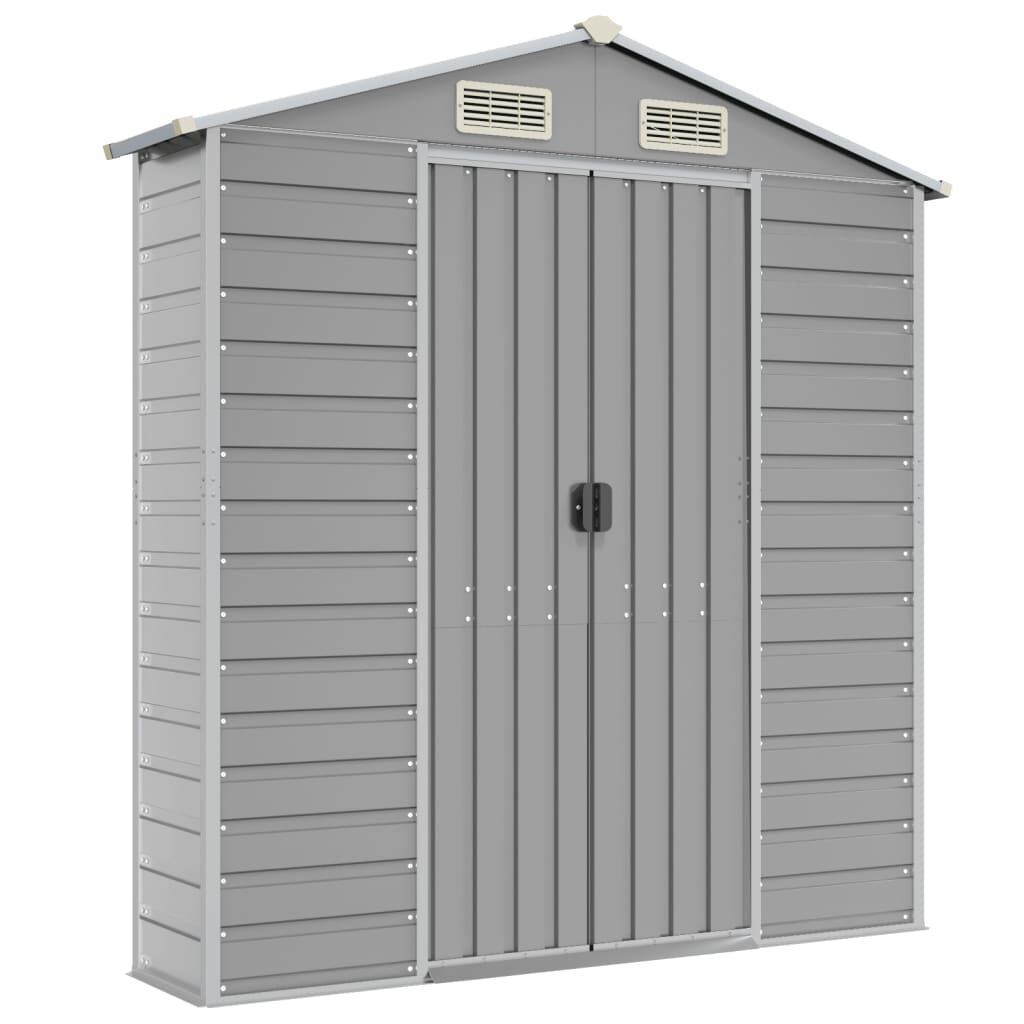 Garden Shed Light Grey 191x555x198 cm Galvanised Steel Price