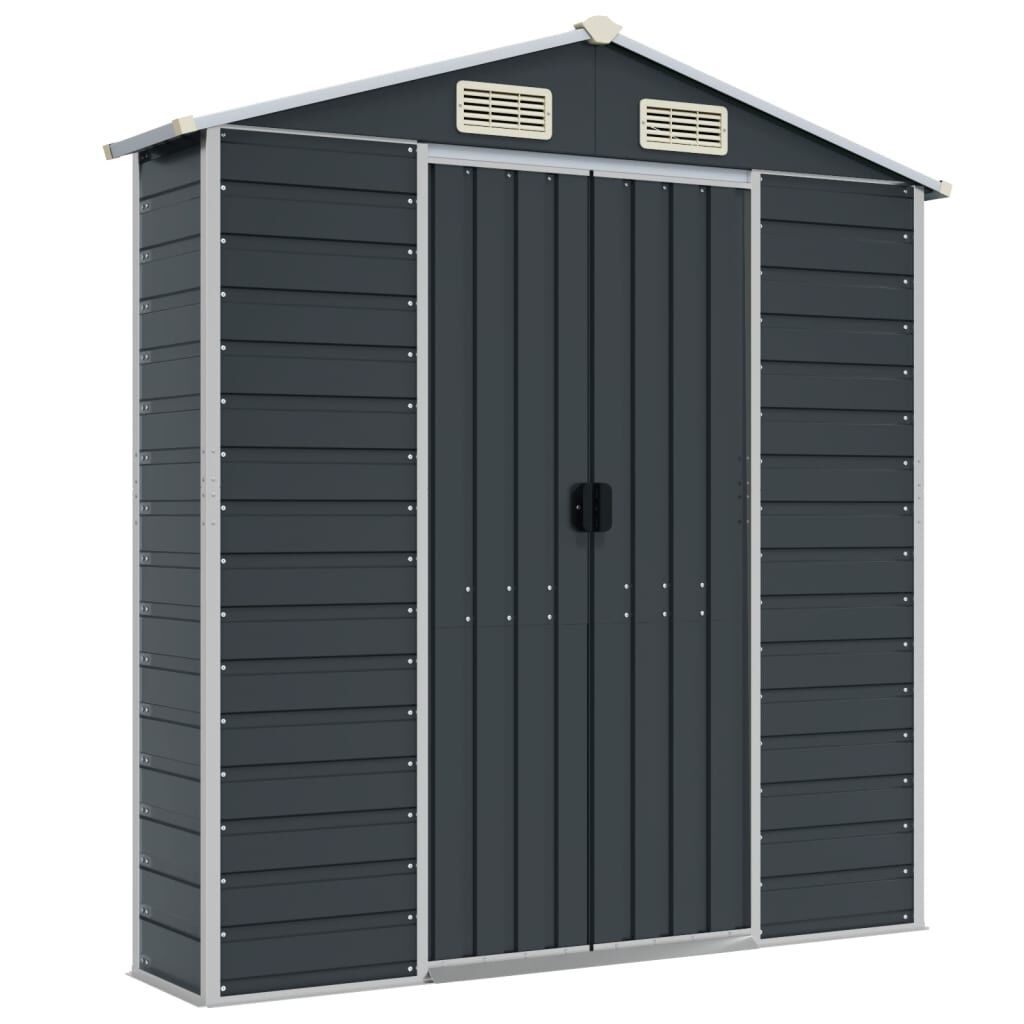 Garden Shed Anthracite 191x385x198 cm Galvanised Steel Price