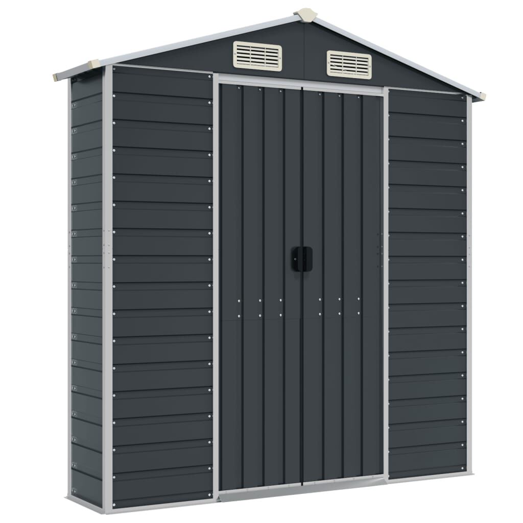 Garden Shed Anthracite 191x470x198 cm Galvanised Steel Price