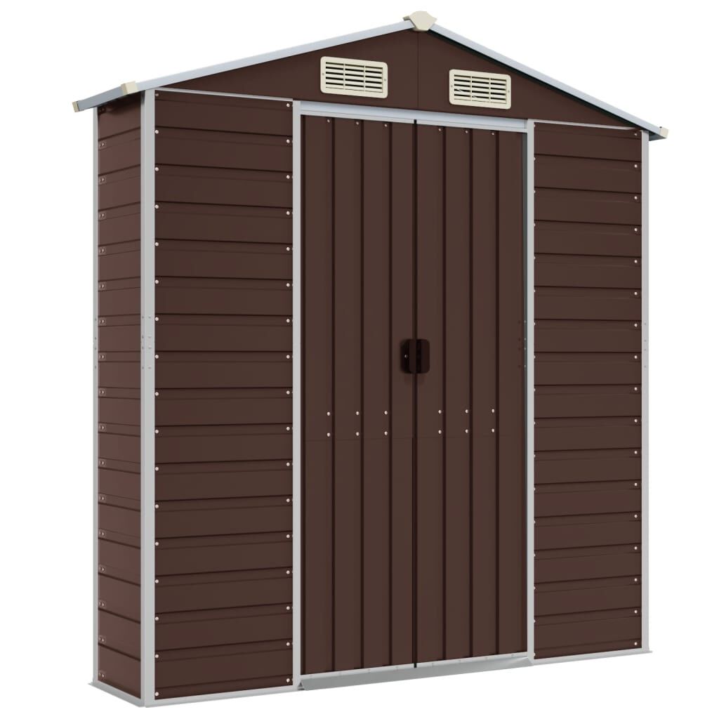 Garden Shed Brown 191x810x198 cm Galvanised Steel Price