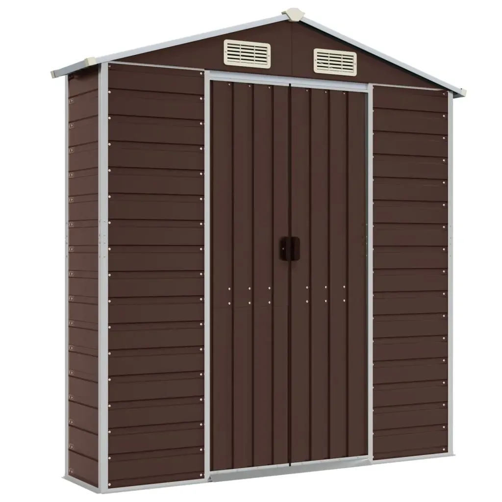 Garden Shed Brown 191x980x198 cm Galvanised Steel Price