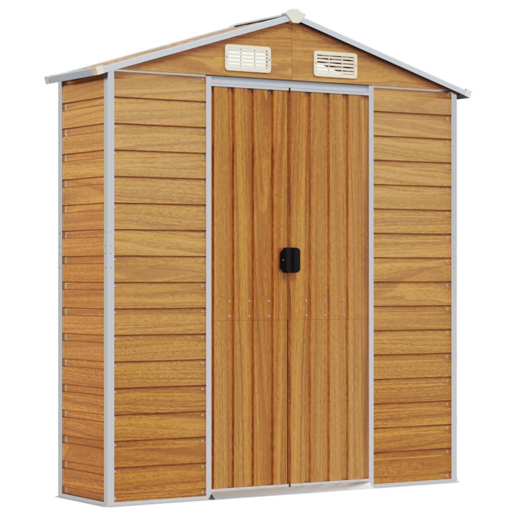 Garden Shed Light Brown 191x725x198 cm Galvanised Steel Price